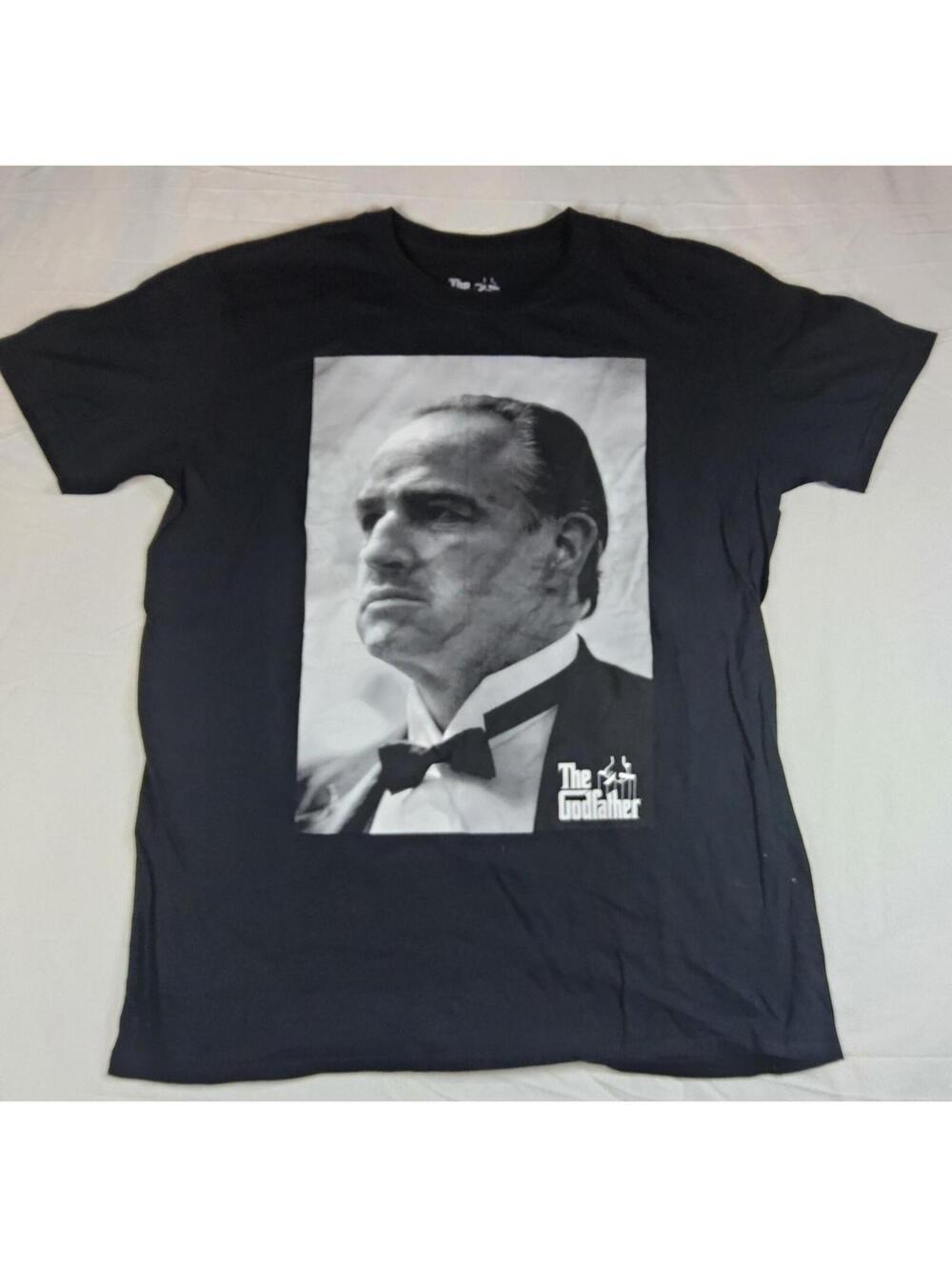 The Godfather Marlon Brando Graphic T-Shirt Black Men's Large Paramount Pictures